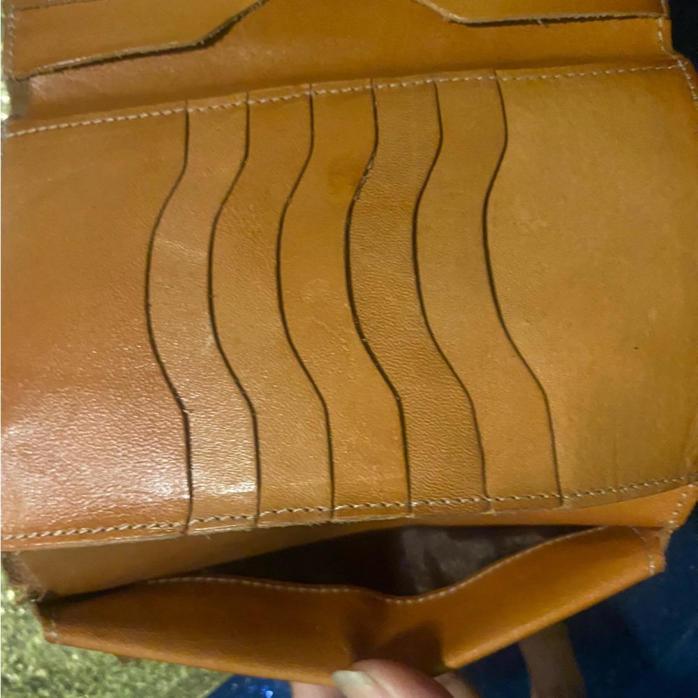 TWEEDS 198️⃣0’s HANDMADE GOLDEN CAMEL TAN LEATHER Wallet RARE VINTAGE ANTIQUATED - Picture 6 of 9